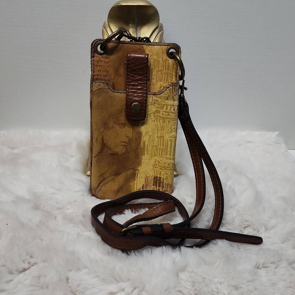 Patricia Nash Farleigh Phone Case Crossbody Bag Italian Sketchbook print